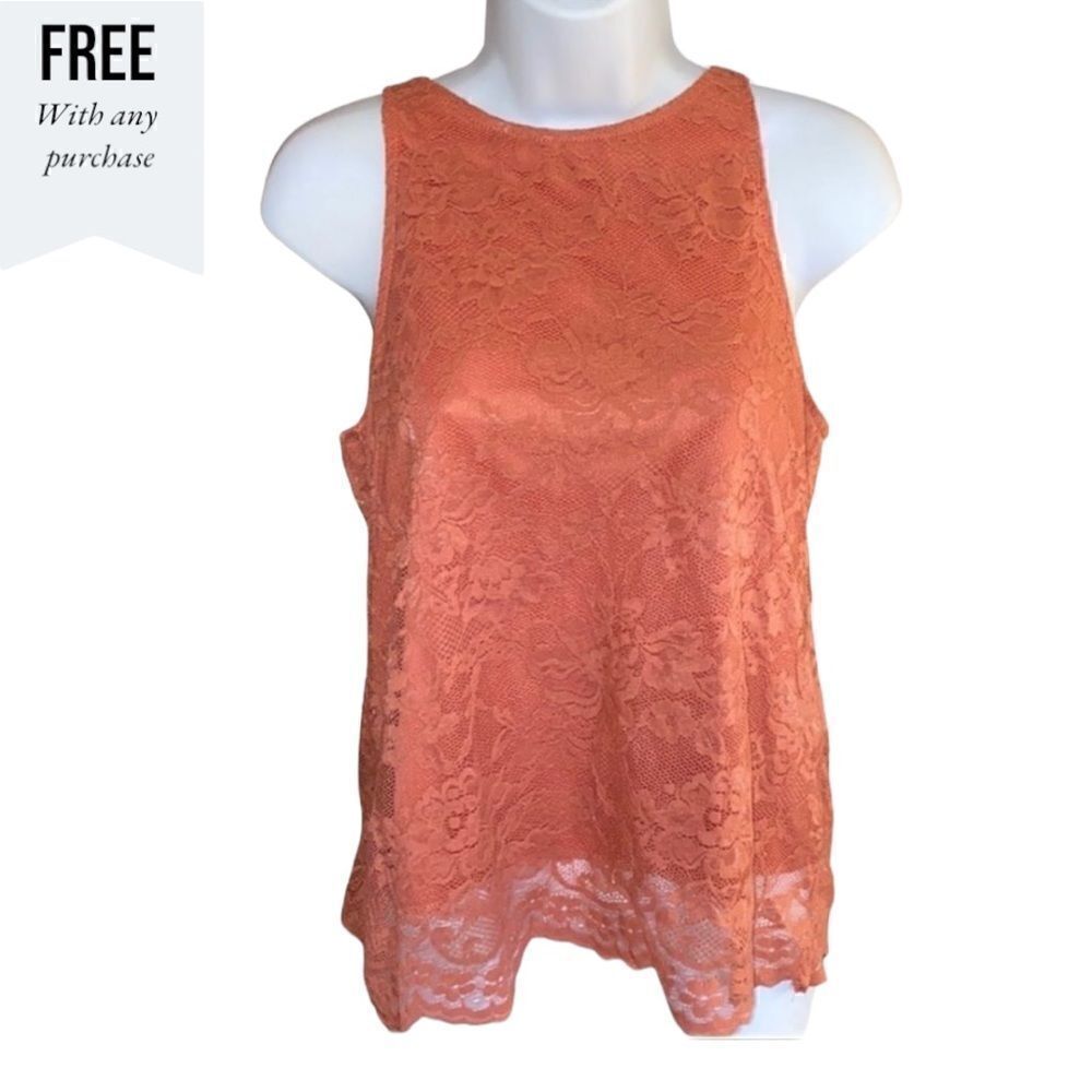 FREE rue21 Floral Lace Tank Top Size M
